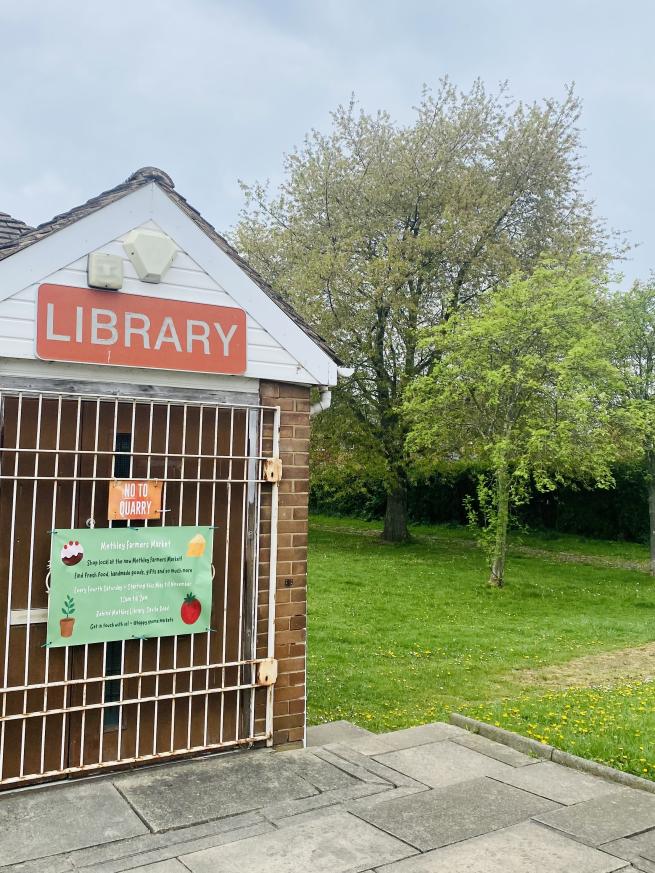 The site for Methley Farmers Market, by the old Library 