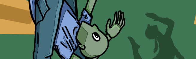 Cartoon man doing yoga 