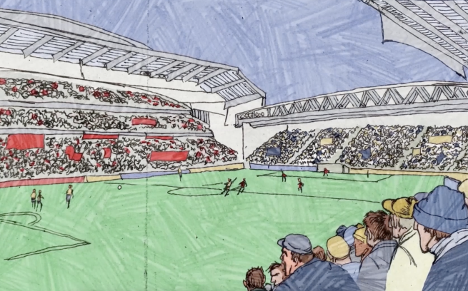 Illustration of football game