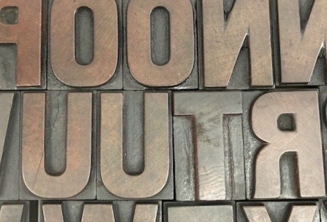 A selection of letterpress type