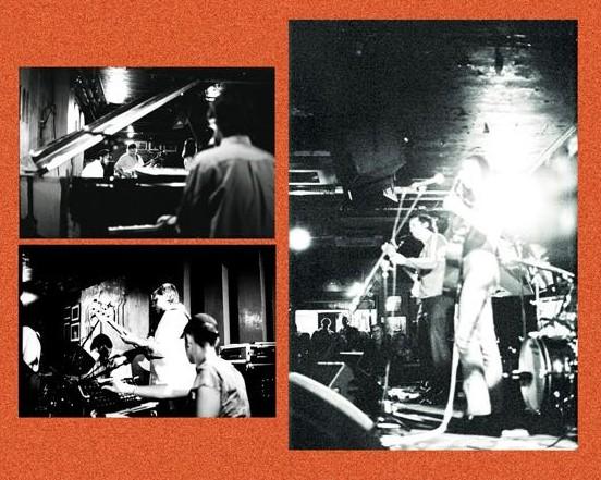 the band on stage