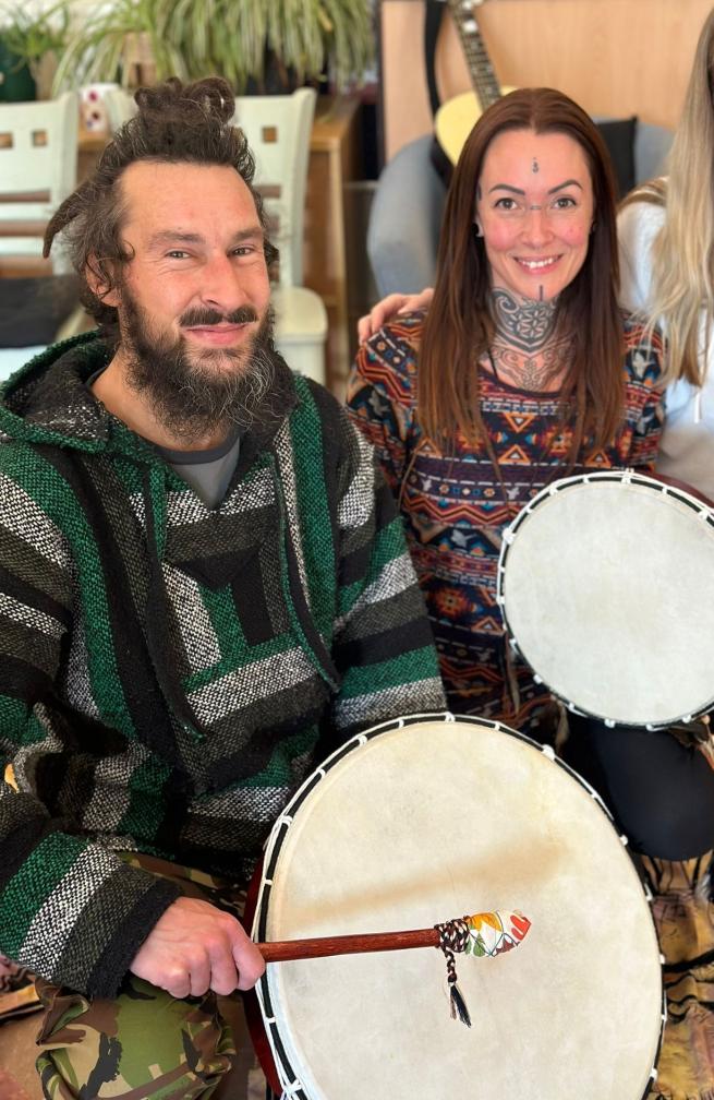 We are Spirit Bird and Michael holding Sacred Sound Journey and Cacao Ceremony for the Community. 