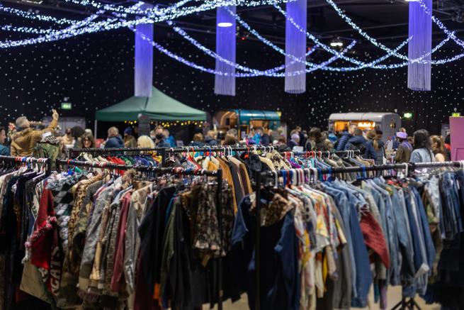 Winter Flea Market full of clothing, artisan products, food and more.