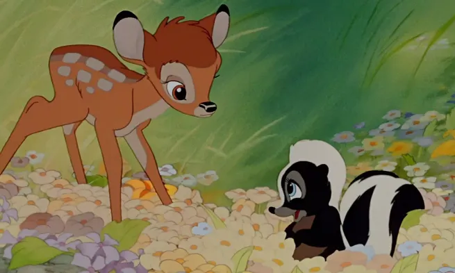 Bambi and Flower The Skunk