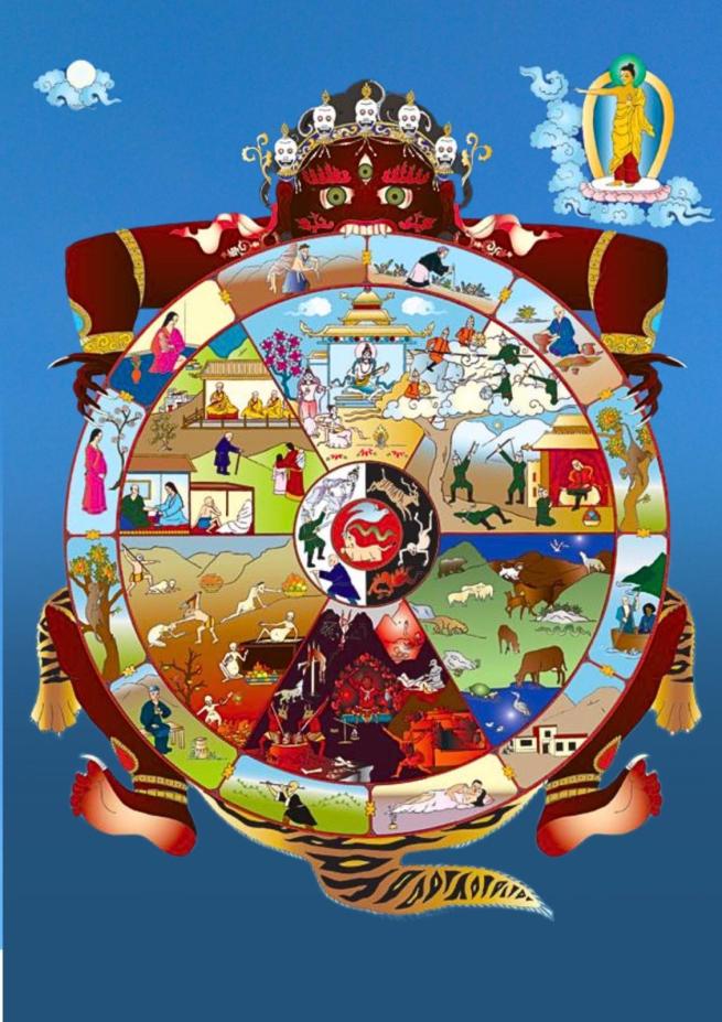 The famous diagram of the Wheel of Life was designed by Buddha himself 2600 years ago, as a gift for a king’s friend who had everything except the wisdom to find true inner peace.