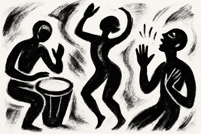 Dancing and drumming, an act of liberation.