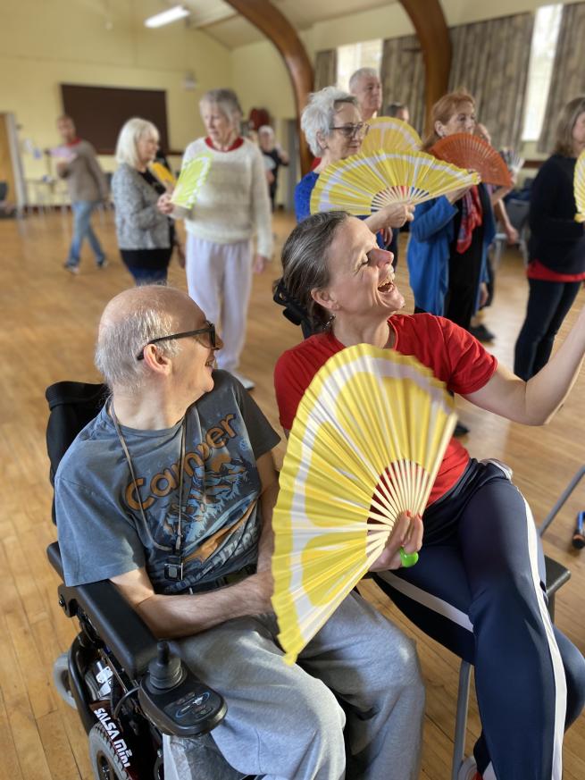 Dancing with Fan at St Chads