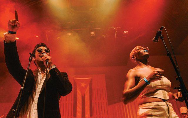 A man and a woman performing at HAR Late: A Night in Havana at the Howard Assembly Room