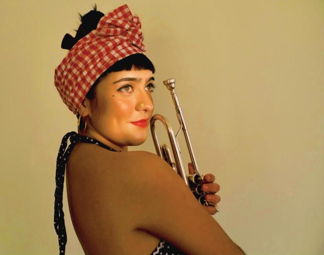 Rising star jazz trumpet player returns to Leeds with her all star band 