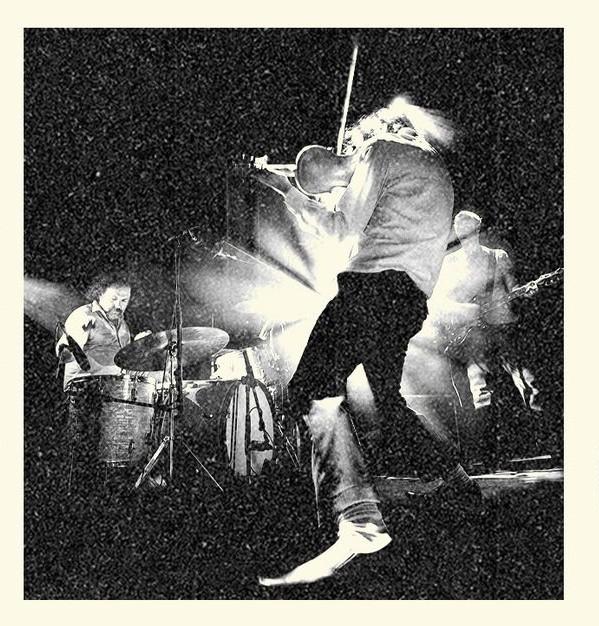 the band on stage