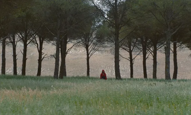 A still from the film "Red Path"