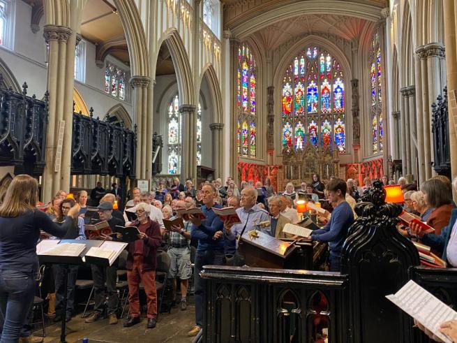 Choir in a church