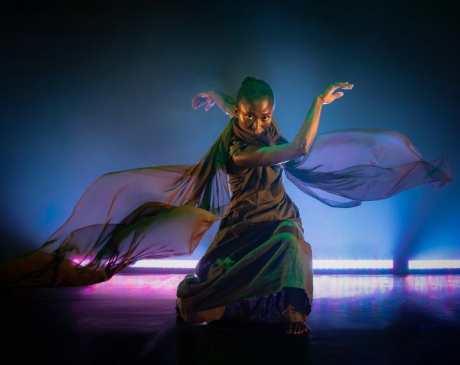 Solo dancer on stage