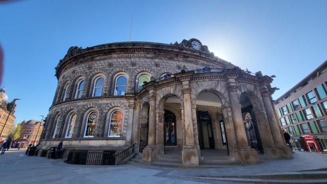 Picture is of Leeds Corn Exchange 