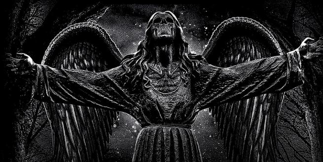 a skeleton angel