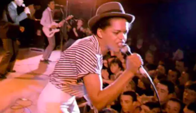 Film still from Dance Craze of Pauline Black from The Selector on stage 