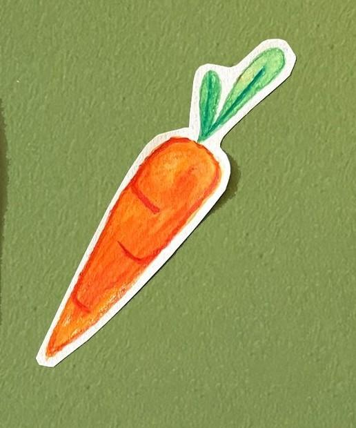 a cut out carrot