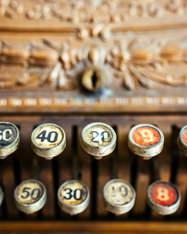 vintage typewriter keys