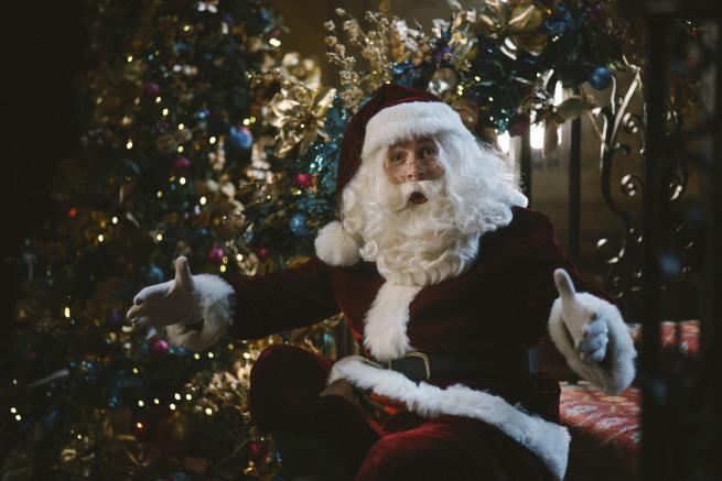 Father Christmas in a festive setting