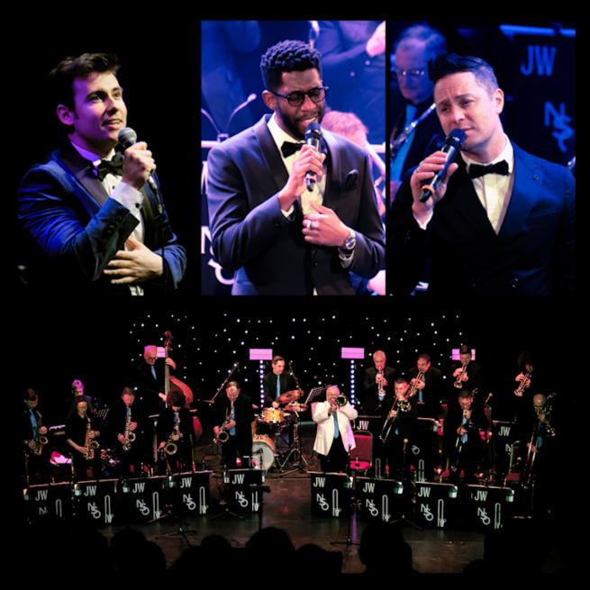 3 live singers and 16 piece big band