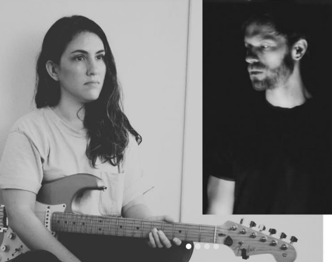 Jessica (with guitar) and Eli