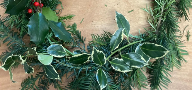 An image of a foraged wreath