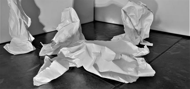 Human-like paper sculptures
