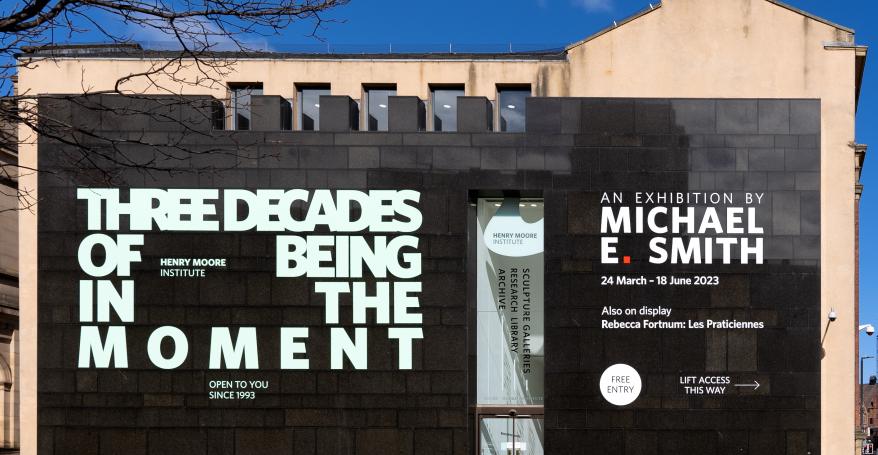The iconic façade is decorated to mark the occasion with a new design commission stating the words ‘Three decades of being in the moment. Open to you since 1993’.