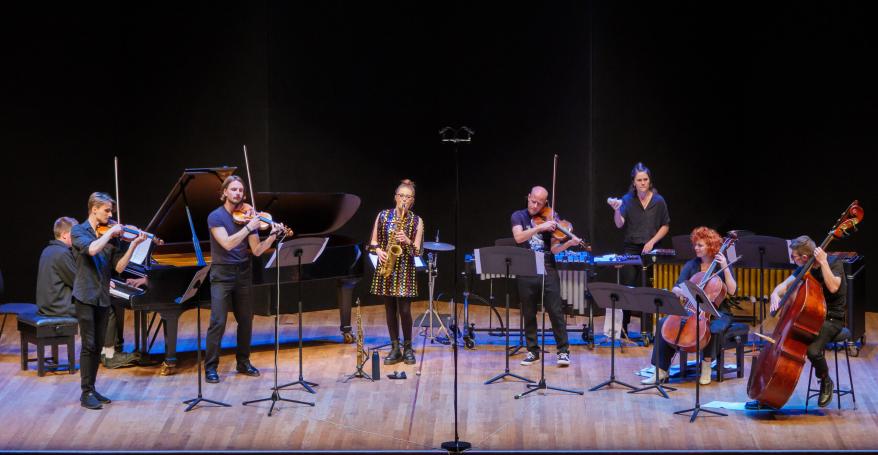 live musicians on stage playing a classical music concert