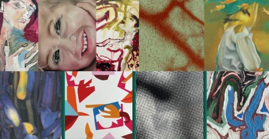 Selection of works by artists taking part in the Fine Art Level 2: Festival of Art 2025. The works shown featured in the following exhibitions: The Skin We Wear; Rooted; Two hysterical women, disturb the surreal; INBOUND.