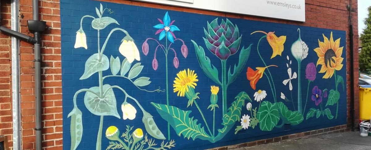 Garforth Edible Flower Mural Leeds Inspired Download in under 30 seconds. garforth edible flower mural leeds