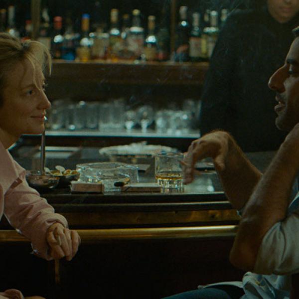 two people at a bar