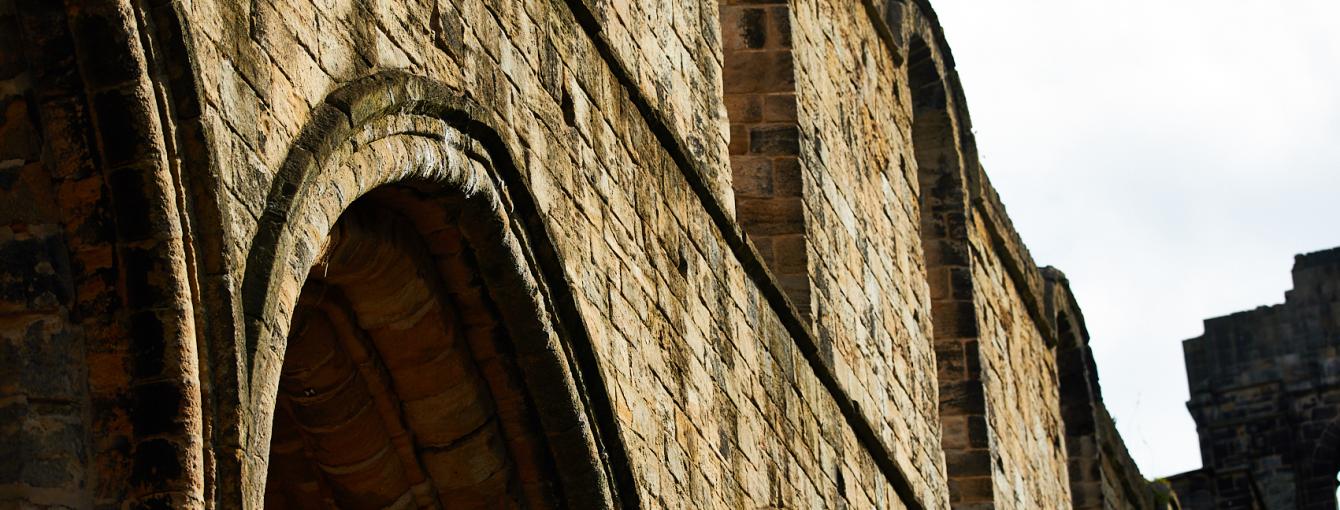 Kirkstall Abbey walls