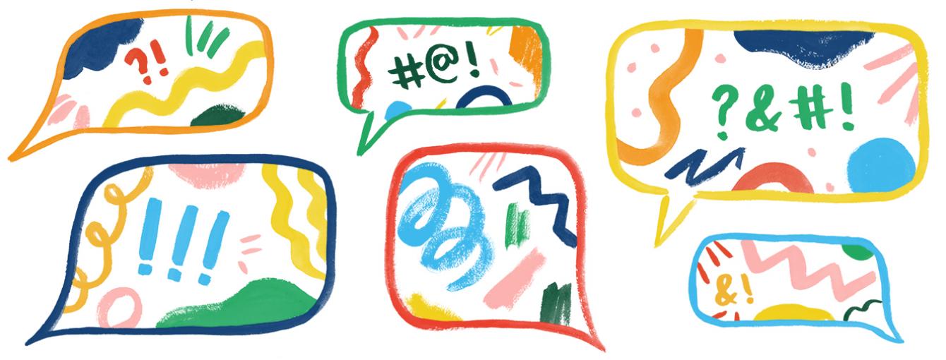 an illustration of speech bubbles
