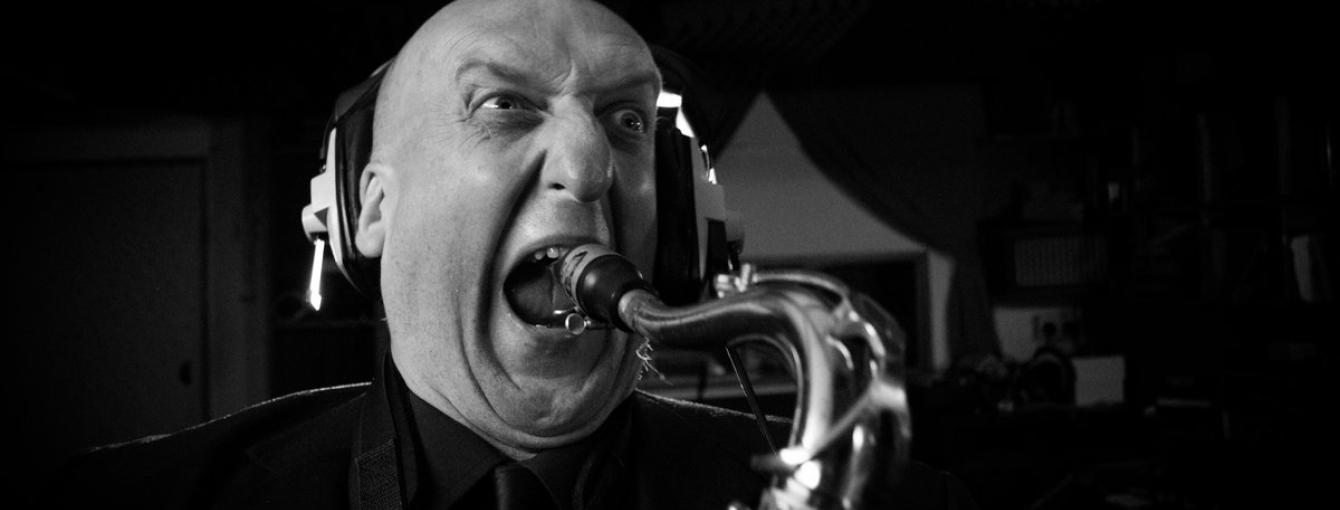 Tony Burkill plays saxophone 