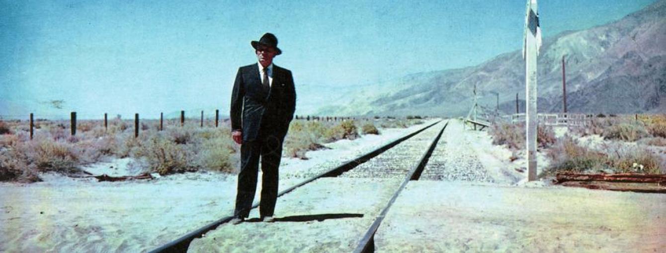 A still from Bad Day At Black Rock featuring John J. Macreedy played by Spencer Tracy.